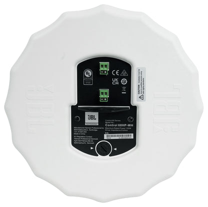(6) JBL CONTROL 68HP-WH 70v Commercial 8" Hanging White Pendant Speakers+Amp