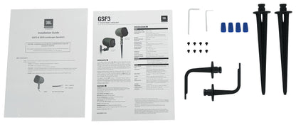 (8) JBL GSF3-GN 6.5" Landscape Ground Stake/Wall 70v Commercial Speakers+Amp
