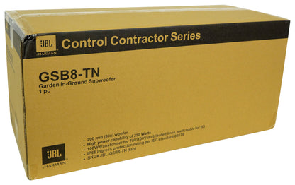 (8) JBL GSF6-TN 6.5" Landscape Ground Stake 70v Commercial Speakers+12" Sub+Amp