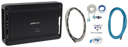 Polk Audio PAD4000.4 800w RMS 4-Channel Marine Boat Amplifier+Amp Kit PA D4000.4