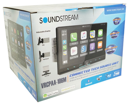 Soundstream VRCPAA-106M 10.6" Monitor Bluetooth/Carplay/Android Receiver+Camera