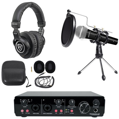 R-TRACK 2x2 + RMC-XLR + RTMS21 Stand Bundle