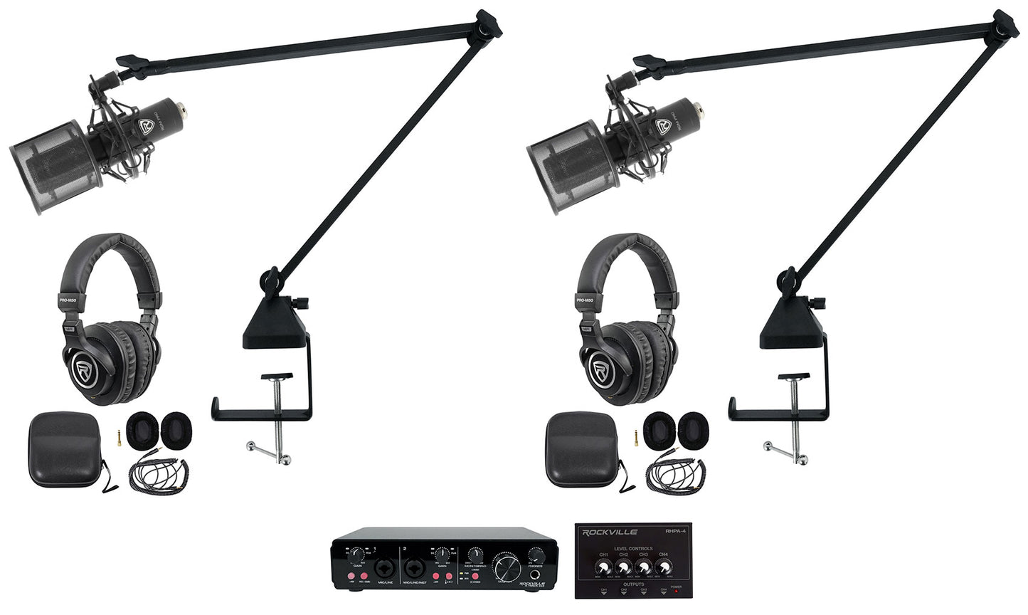 R-TRACK 2x2 + (2) RCM PRO + (2) PRO-M50 + R-BOOM 34 + RHPA4 Bundle
