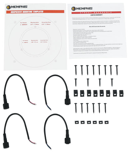 Memphis Audio SRXP62CV2 SRX 6.5" 250w Component Car Speakers w/ LED+Free Boombox