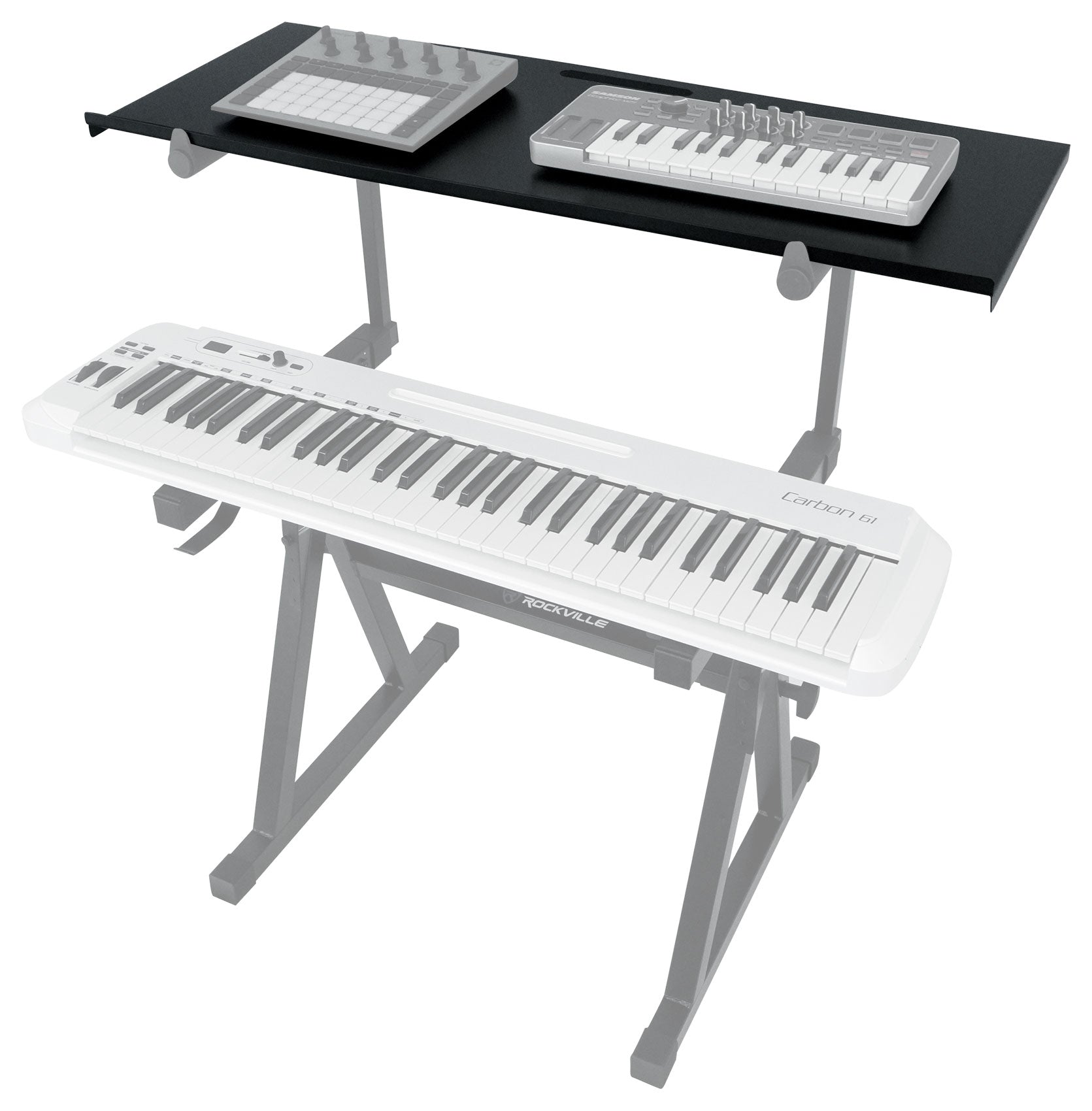 RKS42X 2-Tier X-Stand + Z-SHELF Utility Shelf Bundle