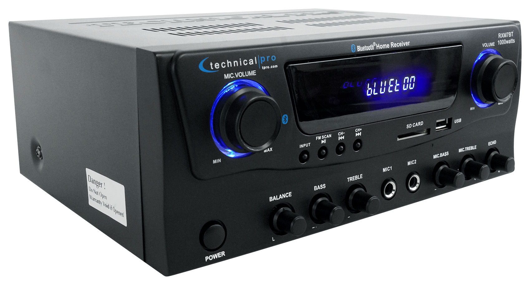 Technical Pro RXM7BT Home Receiver Bluetooth Amplifier+(8) 6.5" Celing Speakers