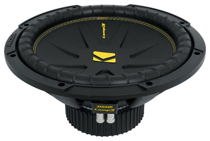 (2) Kicker 50CWCD124 CompC 12" DVC Subwoofers+Sealed Sub Box Enclosure CWCD124