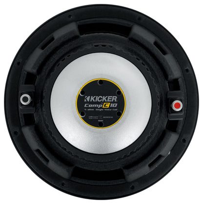 Kicker 50CWCS104 CompC 10" SVC 4 ohm Subwoofer+Sealed Sub Box Enclosure CWCS104