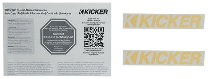 Kicker 50CWCS104 CompC 10" SVC Subwoofer+Sealed Box+Mono Amplifier+Wires CWCS104