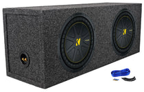 (2) Kicker 50CWCS104 CompC 10" SVC Subwoofers+Sealed Sub Box Enclosure CWCS104