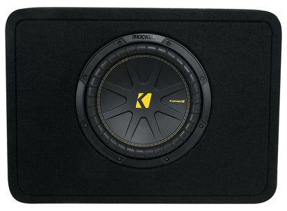 Kicker 50TCWC104 10" Subwoofer+Slim Shallow Sub Box+Mono Amplifier+Wires TCWC104