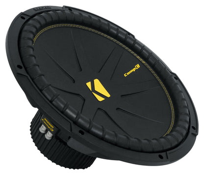 (2) Kicker 50CWCD154 CompC 15" DVC Subwoofers+Sealed Sub Box Enclosure CWCD154