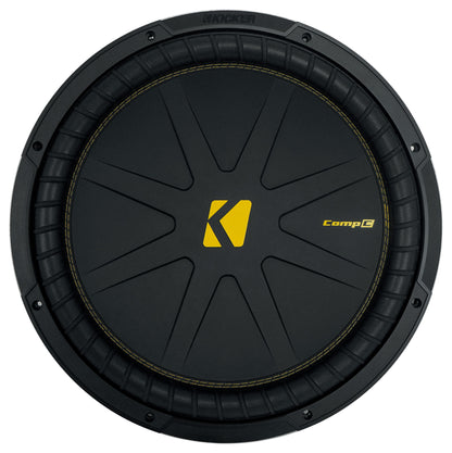 (2) Kicker 50CWCD154 CompC 15" DVC Subwoofers+Sealed Sub Box Enclosure CWCD154