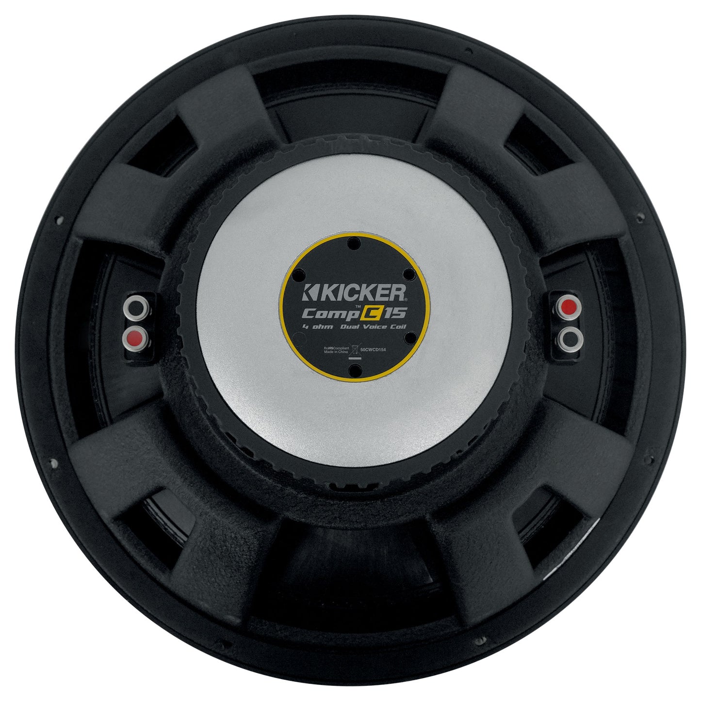 (2) Kicker 50CWCD154 CompC 15" DVC Subwoofers+Sealed Sub Box Enclosure CWCD154
