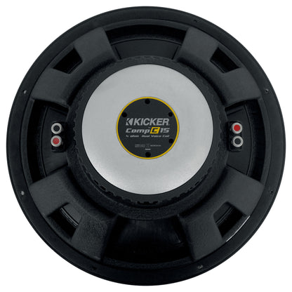 (2) Kicker 50CWCD154 CompC 15" DVC Subwoofers+Sealed Sub Box Enclosure CWCD154