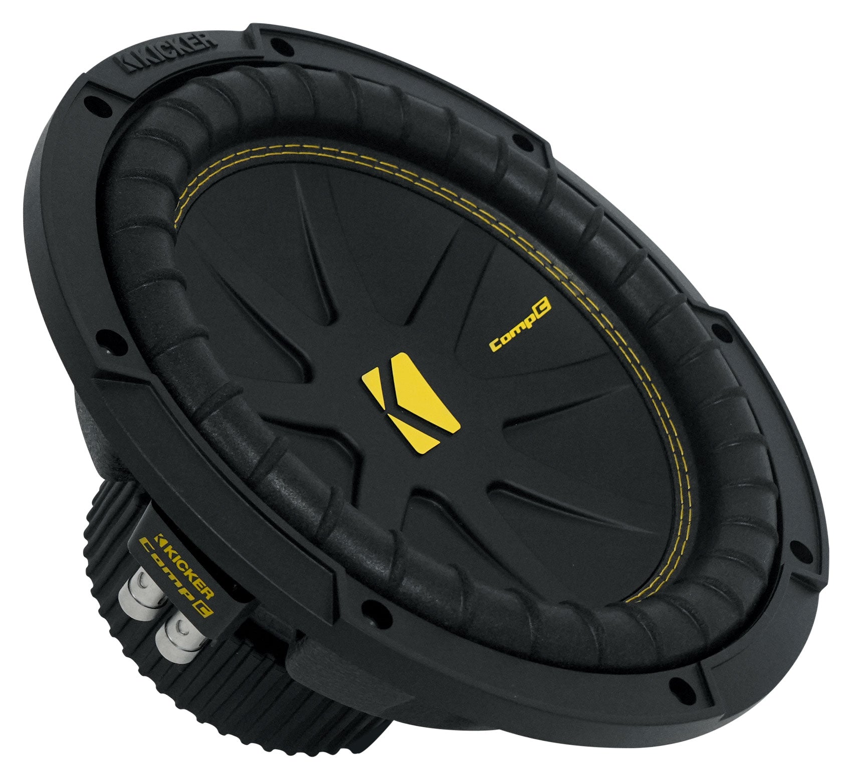 Kicker 50CWCD104 CompC 10" DVC Subwoofer+Sealed Box+Mono Amplifier+Wires CWCD104