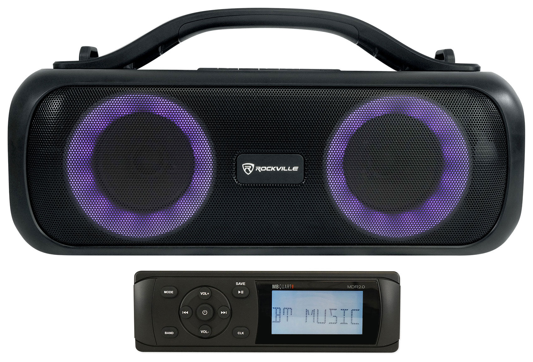 MB Quart MDR2.0 Single DIN Marine/Boat Bluetooth/USB Receiver Radio+Free Boombox