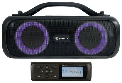MB Quart MDR2.0 Single DIN Marine/Boat Bluetooth/USB Receiver Radio+Free Boombox