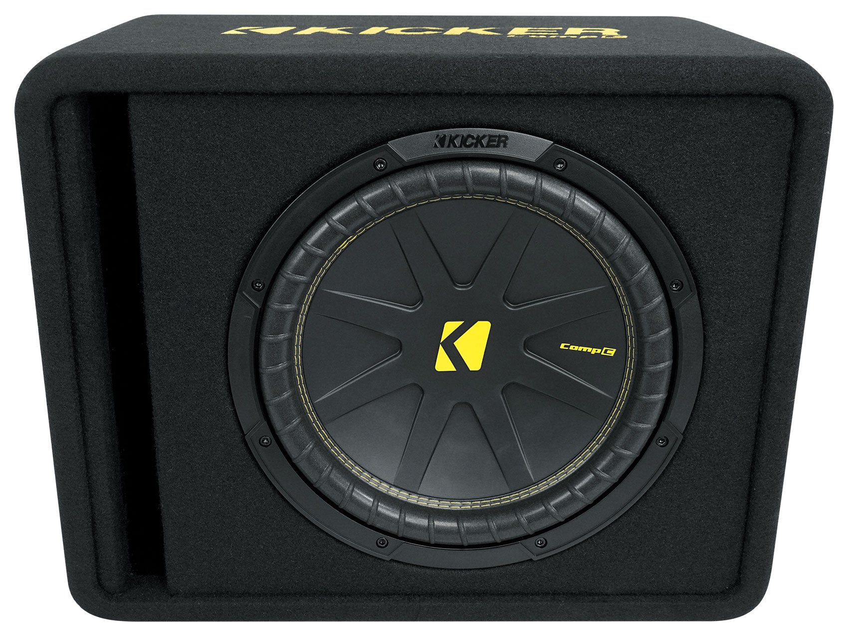 Kicker 50VCWC124 CompC 12" Subwoofer in Vented Sub Box+Amplifier+Amp Kit VCWC124