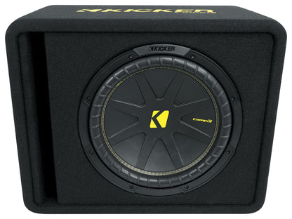 Kicker 50VCWC124 CompC 12" Subwoofer in Vented Sub Box+Amplifier+Amp Kit VCWC124