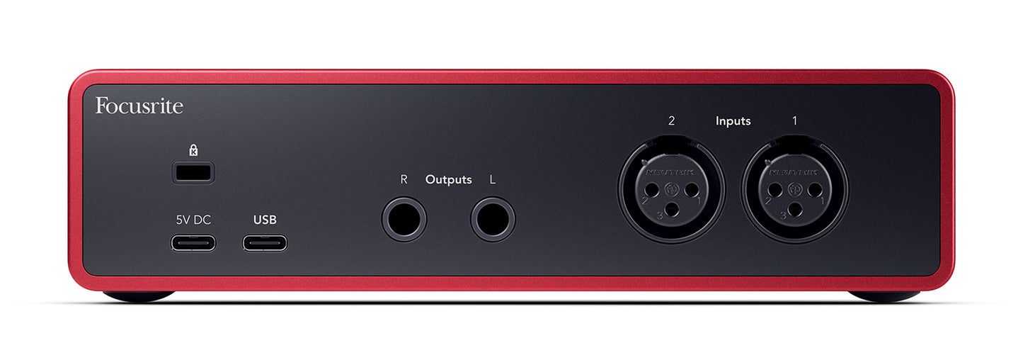 Focusrite Scarlett 2i2 Studio 4th Gen Recording Interface+Headphones+Mic+Boom