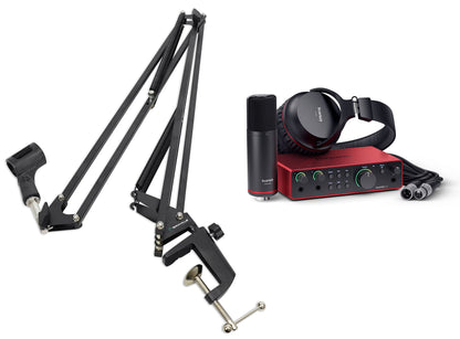 Focusrite Scarlett 2i2 Studio 4th Gen Recording Interface+Headphones+Mic+Boom