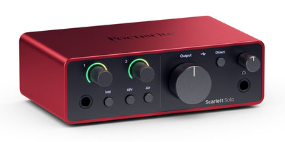 Focusrite Scarlett Solo 4th Gen Studio Recording USB Audio Interface+Microphone