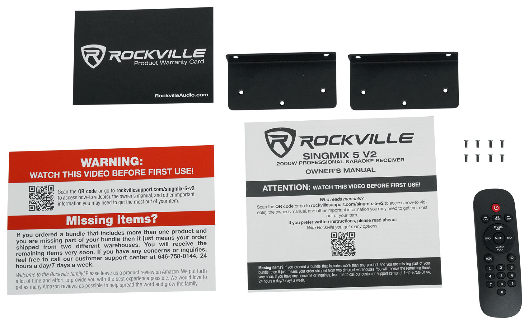 SINGMIX 5 V2 Receiver + RockTower 68B 2-Pack Bundle