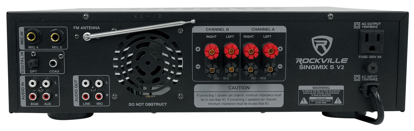 SINGMIX 5 V2 Receiver + RockTower 68W 2-Pack Bundle