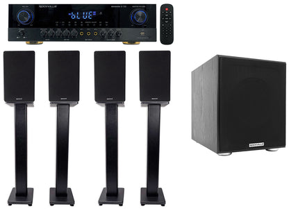 SINGMIX 5 V2 Amplifier + RockShelf 68B Speakers 4-Pack Bundle