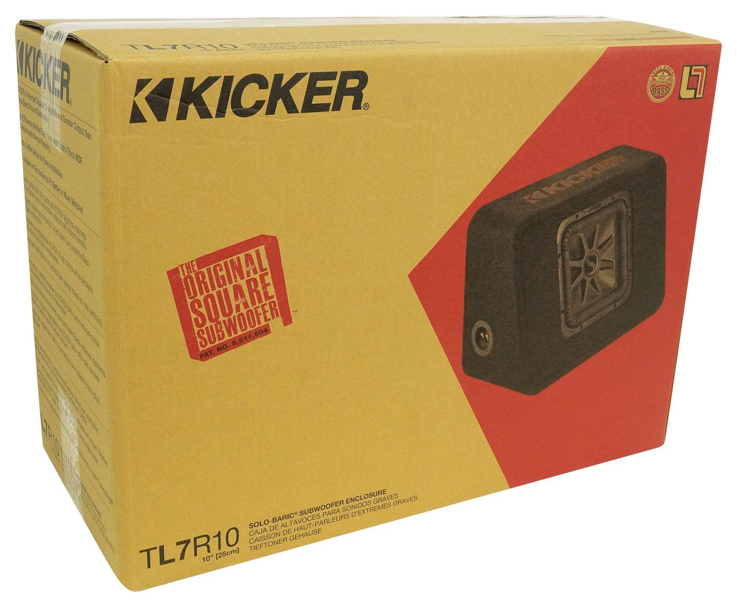 KICKER 45TL7R102 L7R 10" Subwoofer in Truck Box Sub Enclosure+Bluetooth Speaker