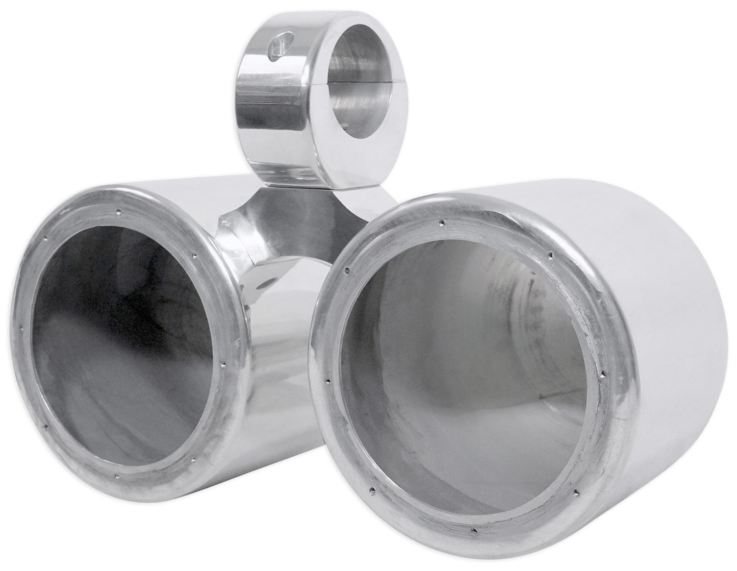 RKL65MBW LED 2-Pack + Polished Dual 6.5" Cans Bundle