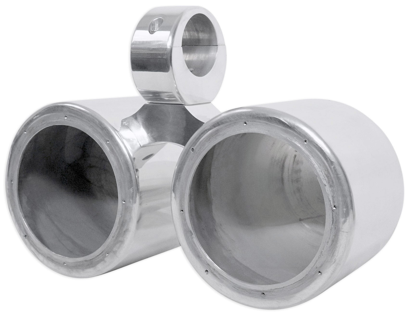 RKL65MBW LED 2-Pack + Polished Dual 6.5" Cans Bundle