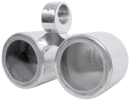 RKL65MBW LED 2-Pack + Polished Dual 6.5" Cans Bundle