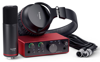 Focusrite Scarlett Solo Studio 4th Gen Recording Interface+Mic+Stand+Pop Filter