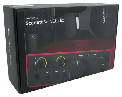Focusrite Scarlett Solo Studio 4th Gen Recording Interface+Mic+Stand+Pop Filter