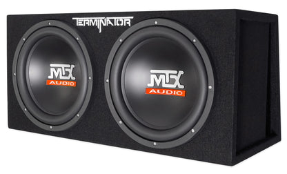 MTX Terminator TNE212DV 1000w Dual 12” Subwoofers+Vented Box+Bluetooth Speaker
