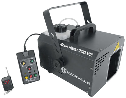ROCKHAZE 700 Haze Machine + Mini Par UV LED Bundle