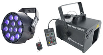 ROCKHAZE 700 Haze Machine + Mini Par UV LED Bundle