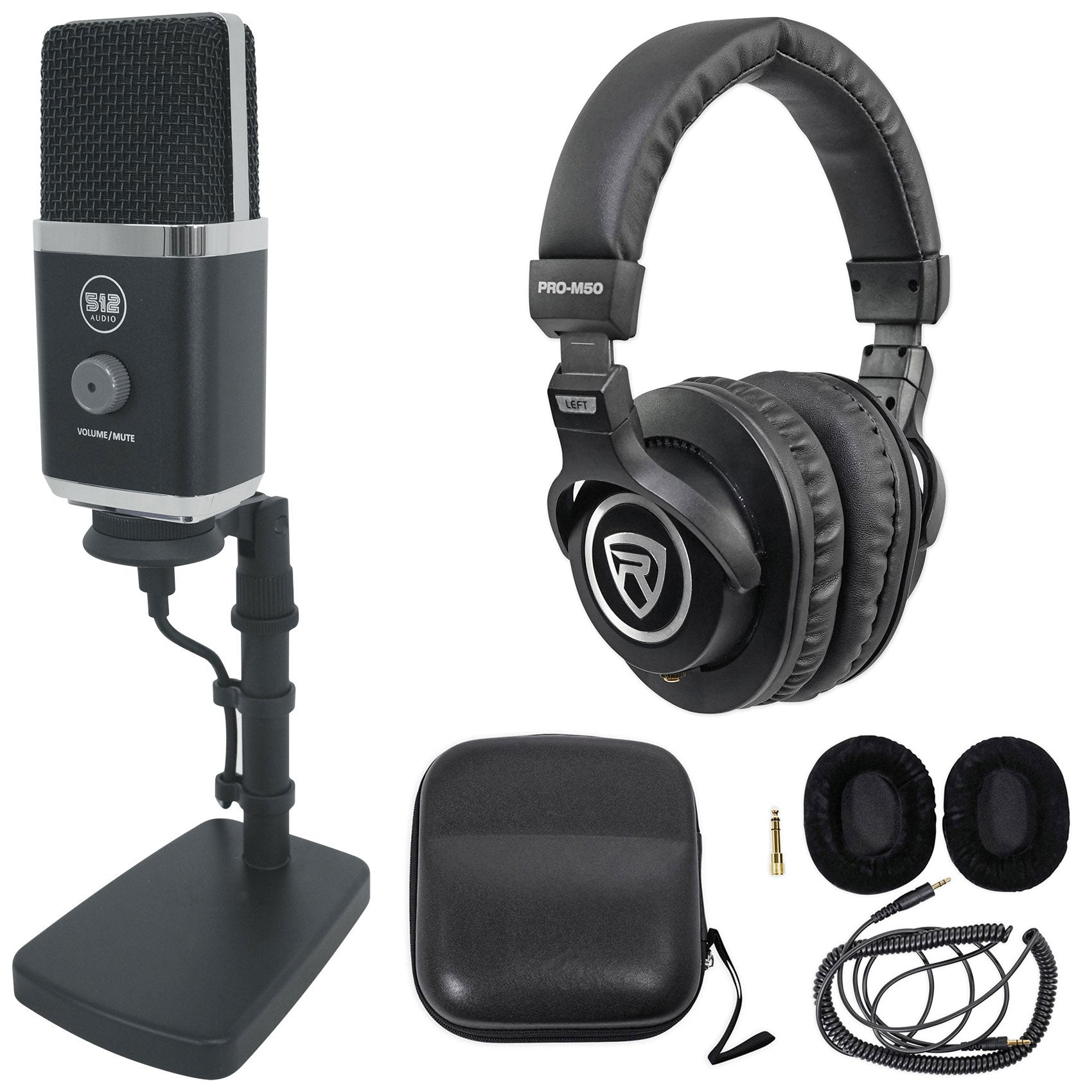 512 Audio Warm Audio Script Dual-Pattern Condenser USB Microphone+Headphones