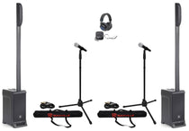 (2) JBL IRX ONE Active Line Array DJ Speakers+Subs+Mics+Stands+Cables+Headphones
