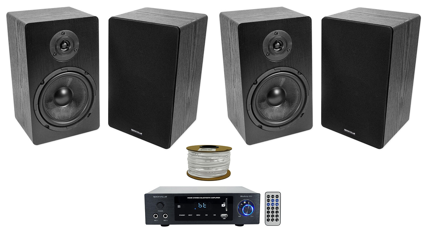 BLUAMP 150 + RockShelf 68B 8-Ohm 4-Pack Bundle