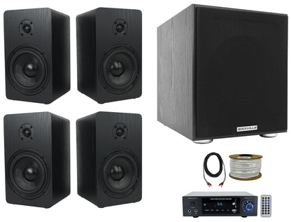 BLUAMP 150 + RockShelf 68B 6.5" Speakers 4-Pack + 8" Sub Bundle