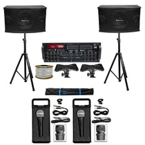 KPS10 Karaoke Speakers 1-Pair + MM2000BT Mixer Amplifier Bundle
