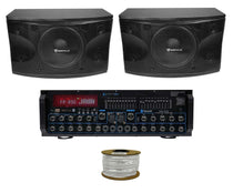KPS12 12" Karaoke Speakers 2-Pack + MM2000BT Mixer Amplifier Bundle