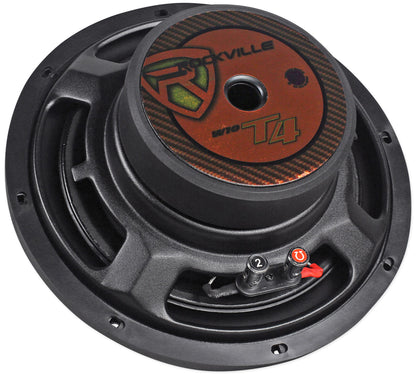W10T4 10" 2-Ohm Shallow Subs 2-Pack + Dual 10" Toyota Tundra CrewMax Box Bundle