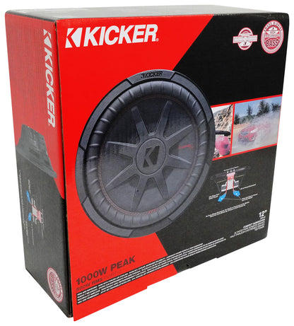 Dual 12" Kicker Subwoofers+Sub Box Enclosure Fits 2019- 2023 Jeep Gladiator