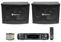 KPS65 6.5" Karaoke Speakers 2-Pack + Bluetooth Amplifier Bundle