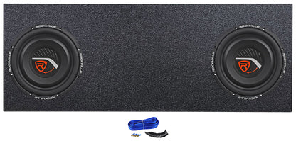 W10T4 10" 2-Ohm Shallow Subs 2-Pack + Dual 10" Toyota Tundra CrewMax Box Bundle