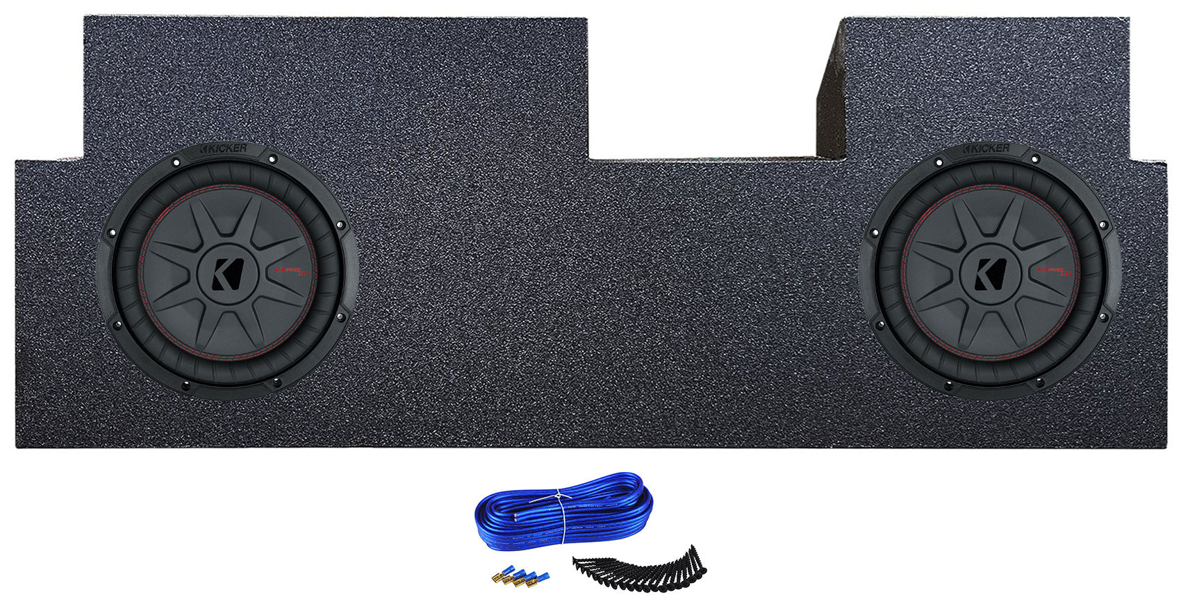 Dual 10" Kicker Subwoofers+Sub Box Enclosure Fits 2019- 2023 Jeep Gladiator